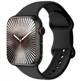 Patented Ersatzarmband Kompatibel mit Sport Apple Watch Armband 42mm 44mm 45mm 46mm 49mm,Ersatz armband Silikon Kompatibel mit iWatch SE Series 10 9 8 7 6 5 4 3 2 1 Ultra Herren Damen