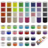 60 Stück Nähgarn Set, Nähgarn für Nähmaschine, Nähmaschinengarn Set, Nähfaden, Faden Nähmaschine, Garn Nähmaschine, Nähfaden für Nähmaschine, Polyesterfaden Nähset für Hand und Nähmaschine