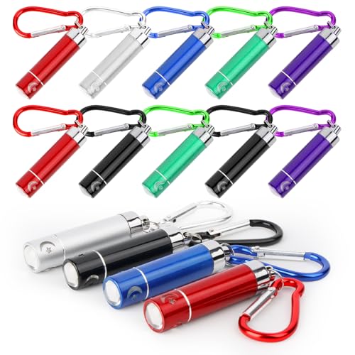 Lhdfyqt 14 Stück Farbige Schlüsselanhänger Taschenlampe, LED Taschenlampe Kinder Karneval, Farbige Kleine Taschenlampe Keychain, Mini Taschenlampe Kinder, für Mitbringsel, Camping, Wandern, Draußen