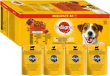 Pedigree Adult Hundenassfutter Gemischte Selektion, 40 Portionsbeutel, 40x100g – Hundefutter nass, in Gelee mit Rind, Huhn, Lamm & Geflügel