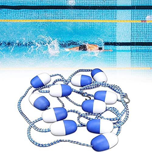 EUBEISAQI 5 Schwimmbad-Sicherheits-Trennseil schwimmende Kordon Teiler Seil Wasser Float Ball Schwimmbad Lane mit Haken Pool Ausrüstung für Wassersport