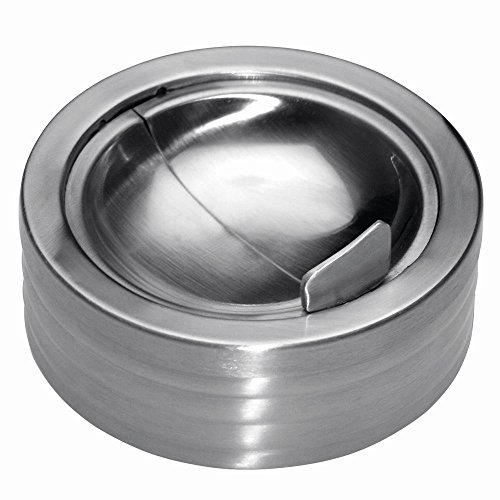 chg 3315-00 Wind-Aschenbecher Höhe 5,5 cm Durchmesser: 11,5 cm, Silber, 1 Stück