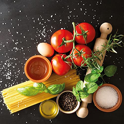 Servietten Essen und Trinken 20 Italienische Pasta | Spaghetti Nudeln Tomaten Italien Küche Mittag Tischdeko Fest Feier basteln Decoupage Serviettentechnik 33x33cm
