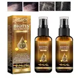 Biotin Haarwachstum Spray, 60ml Biotin Haarwuchs Serum, Biotin Hair Growth Spray Haarwachstum Beschleunigen und Gegen Haarausfall Haarserum Haarpflege für Dünnes Kaputtes Trockenes Haar