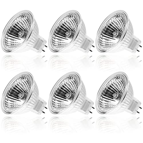 WeshLMPO Halogen Mr16 Gu5.3 Halogen Leuchtmittel Dimmbar Halogen 12v 35w Warmweiß 2700K for Halogenstrahler Einbau Schienenbeleuchtung Pack of 6