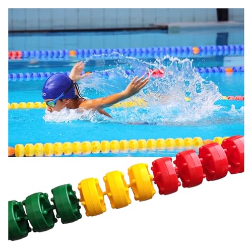 Schwimmbecken Sicherheitstrennseil, Sechseckig Schwimmbecken Wasserleitungsschiene, Innen-Außenbereich Schwimmende Absperrung, Rettungsschwimmball Trennlinie(Color:Diameter 15cm,Size:1m/3.28ft)