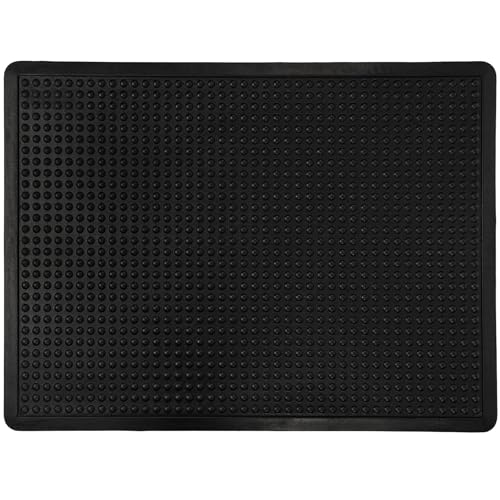 ANRO Anti-Ermüdungsmatte 90x150cm Arbeitsplatzmatte Ergonomische Stehmatte Gummimatte Noppen Bubble rutschfest Schwarz