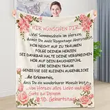 Shoppawhile 18. Geburtstag Mädchen Geschenke zum 18 Geburtstag Mädchen, Flanell Kuscheldecke 130×150 cm