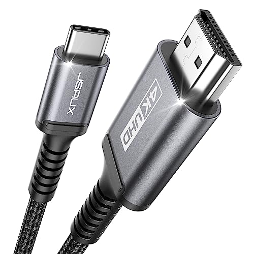 JSAUX USB C auf HDMI Kabel 1M,USB Typ C zu HDMI 4K UHD Kabel(Thunderbolt 3 kompatibel) für MacBook Pro 2018/2017, MacBook Air/iPad Pro 2018, Samsung Galaxy S10 / S9, Surface Book 2 Usw -Grau