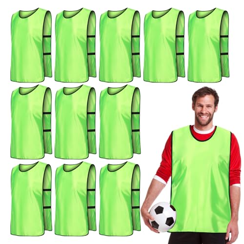 12 Stück Fußball Leibchen Für Erwachsene, Fussball Leibchen Erwachsene, Fußball Trainingsweste, Fussballtraining Leibchen, Leibchen Fußball Set, Trainingsleibchen Basketball, Westen Fürs Teamtraining