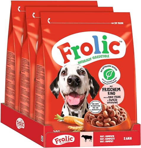 Frolic Hunde Trockenfutter mit frischem Rind 3x2,6kg