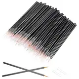 100 Stück Eyeliner Pinsel Einweg Micro Applikatoren Pinsel Wimpernverlängerung Pinsel Einweg Microbürsten Wimpernbürste Einweg Eyeliner Applikator Ultrafeiner Spitze Kosmetische Make Up Pinsel Tools