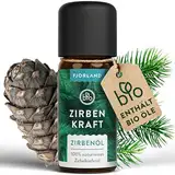 FJORLAND® Zirbenöl BIO naturrein 10ml - [ECHTES ZIRBENÖL] naturreines ätherisches Zirbelkieferöl - Ideal für Diffusoren, Duftlampen, Aromatherapie, Raumduft, Verdampfer