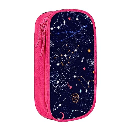 Star Constellation Map Printed Cosmetic Bag Portable Makeup Bag Travel Jewelry Case Handbag Purse Pouch Black, rose, Einheitsgröße