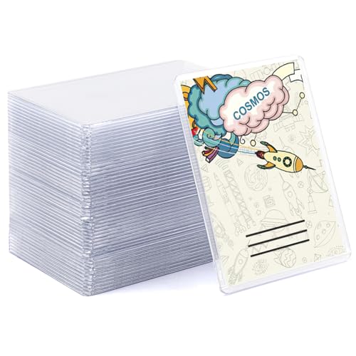 50 Stück Kartenhüllen, Hart Card Sleeves, 77 x 101 mm Transparent Sleeves Kartenhüllen, Karten Hüllen für Sammelkarten, Baseballkarten, Sportkarten