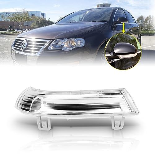 AutoBeeDen Blinker für Volkswagen VW GTI, Golf 5/6 Wagon/Plus, Sharan, Eos, Jetta 3, Passat; SEAT Alhambra; SKODA Superb mit E-Markierung (Klar Links)