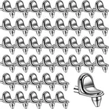 Regalbodenträger Edelstahl Regalstützen Stifte 50 Stück, 5 mm Regalstütze Regalhalterung Pegs Metall Bodenträger für Bücherregal Küche Schrank Möbel Glas Boden Unterstützung