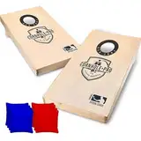 Original Offizielles Cornhole® | Amerikanisches Cornhole | Einfach zu transportieren | Offizielle Abmessungen | Premium Qualität | Outdoor und Strandspiel | OriginalCup®