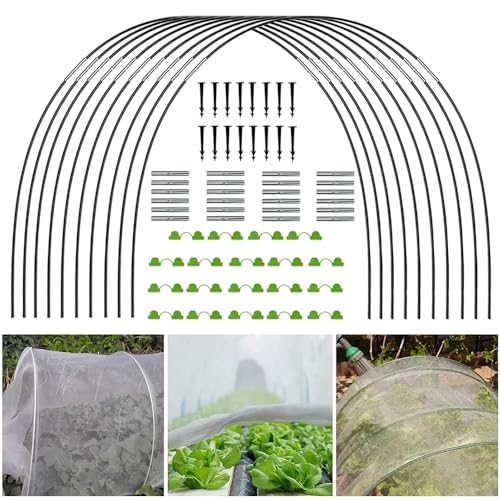 30 PCS Pflanztunnel Bögen, Gewächshausreifen Fiberglas, Gartentunnel Reifen, Folientunnel Bögen, Gewächshaus Hoops, Gewächshausreifen Folientunnel, Bögen Für Folientunnel, Gartenreifen Hochbeet