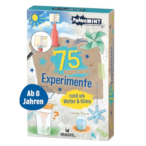 moses. PhänoMINT 75 supercoole Experimente rund um Wetter & Klima, Wetterphänomene verstehen, naturwissenschaftliche Themen leicht erklärt, Kartenset zum Experimentieren für Kinder ab 8 Jahren