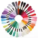 36 Farben Stickgarn Set je 8 Meter,Knüpfgarn,Faden für Armbänder,Embroidery Floss Thread,Perlgarn Für Freundschaftsbänder,Wolle für Armbänder,Bänder Zum Flechten,Bänder Zum Knüpfen