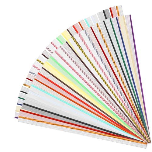 52 Stück Buch Stirnband, 30 x 1.4cm Buchbinde Stirnbänder 52 Farben Buchbindung Buchbinde Buchdekor, Buchbinde-Sets für Buchbindeanfänger Buchreparatur Buchdekoration Dekoration