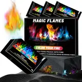 CHALLEY-YOKI Buntes Feuer Pulver, Feuerfarben Pulver, 10x10g Bunte Flamme Farbwechsel Powder, Magic Fire Pulver für Männer Frauen Geschenke Silvester Gadget Halloween Kaminzubehör Feuerstelle Outdoor