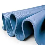 Gloop XXL Yogamatte Pilates-Matte Gymnastikmatte Fitnessmatte Fitnessmatte mit Tragegurt Phthalatfrei SGS-geprüft aus NBR 205x130x1,5 cm starke Dicke verschiedene Größen (Blau, 205x130x1.5cm)