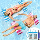 Pool Aufblasbare Schwimmsitze,2 Stück Aufblasbare Hängematte Pool Float Wasserhängematte Luftmatratze Pool,4 in 1 Luftmatratze mit, Pool Hängematte mit Netz für Erwachsene und Kinder