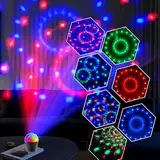 Tyonto Mini Discokugel, 10 Modi DJ MusikActivated Discolicht LED Party licht Lampe mit Fernbedienung- 3W RGB Dynamisch Disco Lichteffekte, diskokugel USB lichter,Partylicht ür Party/Halloween/Kinder