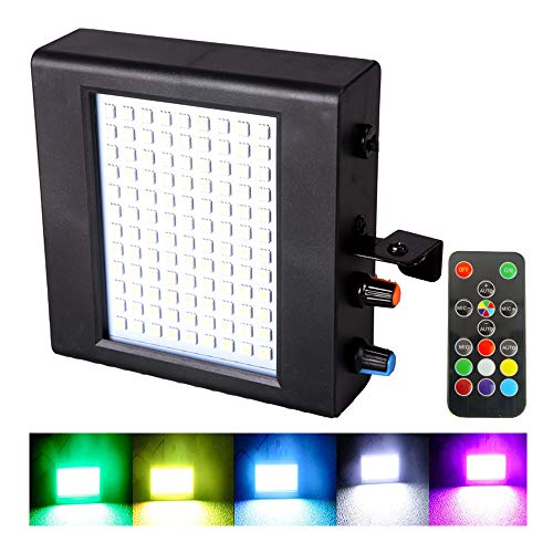 Multicolor Stroboskop mit Fernbedienung Disco Licht, 108Led Stroboskope Musikgesteuert Disco Blitzlicht für Room, Discolicht Party Disco Strobe Light Stroposkopblitzer Blitzer Projektor Lichteffekte