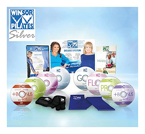 Winsor Pilates Deluxe – 8 DVD 's, Gewichtshandschuhe, Widerstand Band, Wellness Guide