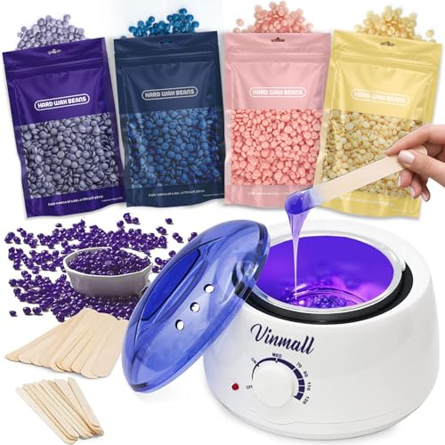 Waxing set Wachsmaschine Wachswärmer gerät, Wax Warmer mit Wachsperlen für Wachs Haarentfernung, Waxing Maschine Set, Wax Maschine für Wachs Haarentfernung Perlen