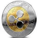 SMTHOME 1 Stück Ripple Coin XRP Crypto Gedenkmünzen zum Sammeln, zweifarbige Jubiläumsmünzen aus Gold und Silber mit Schachtel