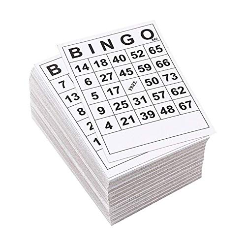 Nxbuynef Bingo-Spielkarten, Bingo-Karten, Bingo-Karten, Schulklassenzimmer, Bingo-Spiele, pädagogisches und lustiges Bingo-Spielzeug für Partys, Urlaub, Heimunterhaltung und Schulklassenzimmer, 60