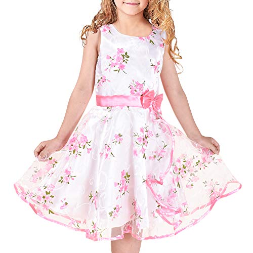 Sunny Fashion Mädchen Kleid 3 Schichten Sonnenblume Welle Festzug Brautjungfer Gr. 110, Size 6