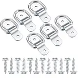 D Ring Zurröse, 6 Stück Augplatte, Zurrgurte Spannringe, Ladungssicherung D Ringe, ösen Edelstahl für Wohnmobil Zubehör, Campingausrüstung, Pkw Anhänger, Kajak