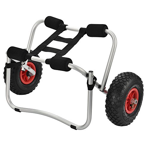in.tec Kajakwagen 72x31x44cm Kanuwagen Surfwagen Aluminium Kajak Kanu Bootstrailer Zusammenklappbar