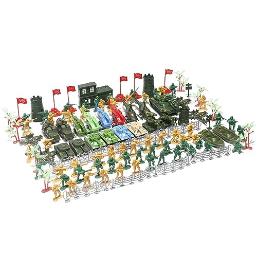Asudaro Militärstützpunkt Spielzeug Set, Militärsoldaten Armee Kampfspielzeug Spielzeug Militär Fahrzeuge Armeespielzeug Kleine Soldaten Plastiksoldaten Schlachtfelder Modell Spielzeug für Kinder