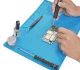 lötmatte,Reparatur- und Lötmatte Silikon, 500°C Werkbankmatte,für die Reparatur von Uhren, Telefonen Laptops (34 * 23cm)
