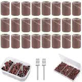 287 Stück Schleifhülse Satz für Dremel schleifaufsätze 80/120/180 Körnung Schleiftrommel mit Frei Box Einschließlich 285 Stück Schleifband Sleeves und 2 Stück Schleifwalze