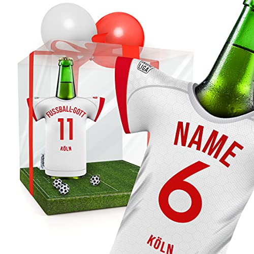 my fan shirt PERSONALISIERT KÖLN Trikotkühler Fanartikel Männer | Passend für 1. FC Köln | Mann Freund Opa Bruder Geburtstag Weihnachts-Geschenk Wichtel Flaschenkühler by MYFANSHIRT.com