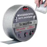 Gripko Butylband Wasserdicht 10Mx5cm – Wasserdichtes Klebeband für Rohre, Dachrinnen & Undichtigkeiten – Vielseitiges, Wetterbeständiges Reparaturband