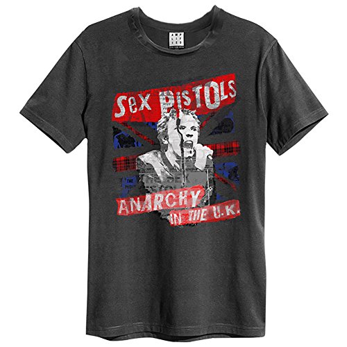 Amplified Herren Sex Pistols-Anarchy T-Shirt, Grau (Charcoal Cc), XXL