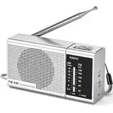 Kleines FM/AM Radio, Tragbares Taschenradio mit Schneller FM/AM Taste/Kopfhöreranschluss, Mini Transistorradio mit AA-Batterieleistung für Wandern, Joggen