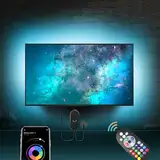 Mexllex Led TV Hintergrundbeleuchtung 55 bis 75 zoll,Smart Led App Steuerbar 5050 led backlight,USB Led Beleuchtung Hintergrundbeleuchtung Fernseher