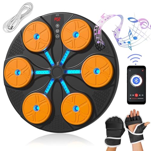 Sunshine smile Music Boxing Machine,Box Maschine,Liteboxer,Smart Music Boxing Machine,Wall Mounted Boxing Workout,Unterstützt Bluetooth, Geschwindigkeitseinstellung,Boxmaschine mit Musik