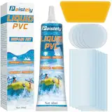 Pool Reparaturset, Heißwasser- Und Uv-Beständiger Pool Flickzeug, PVC Reparaturset Repariert Eine Vielzahl Von Aufblasbaren Gegenständen, Einschließlich Whirlpools, Aufblasbare Spa-Pools (P4-60g)