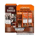 L'Oréal Men Expert Pflegesets für Bart und Körper für Männer, Mit Bartshampoo, Bartöl, 2x Duschgel und Deo, Geschenkset für Herren mit ätherischem Zedernholzöl, Barber Club, 5-teilig