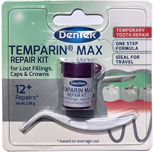 DenTek Temparin Max Reparatur-Set für verlorene Füllungen, Kappen und Kronen 12+ Reparaturen